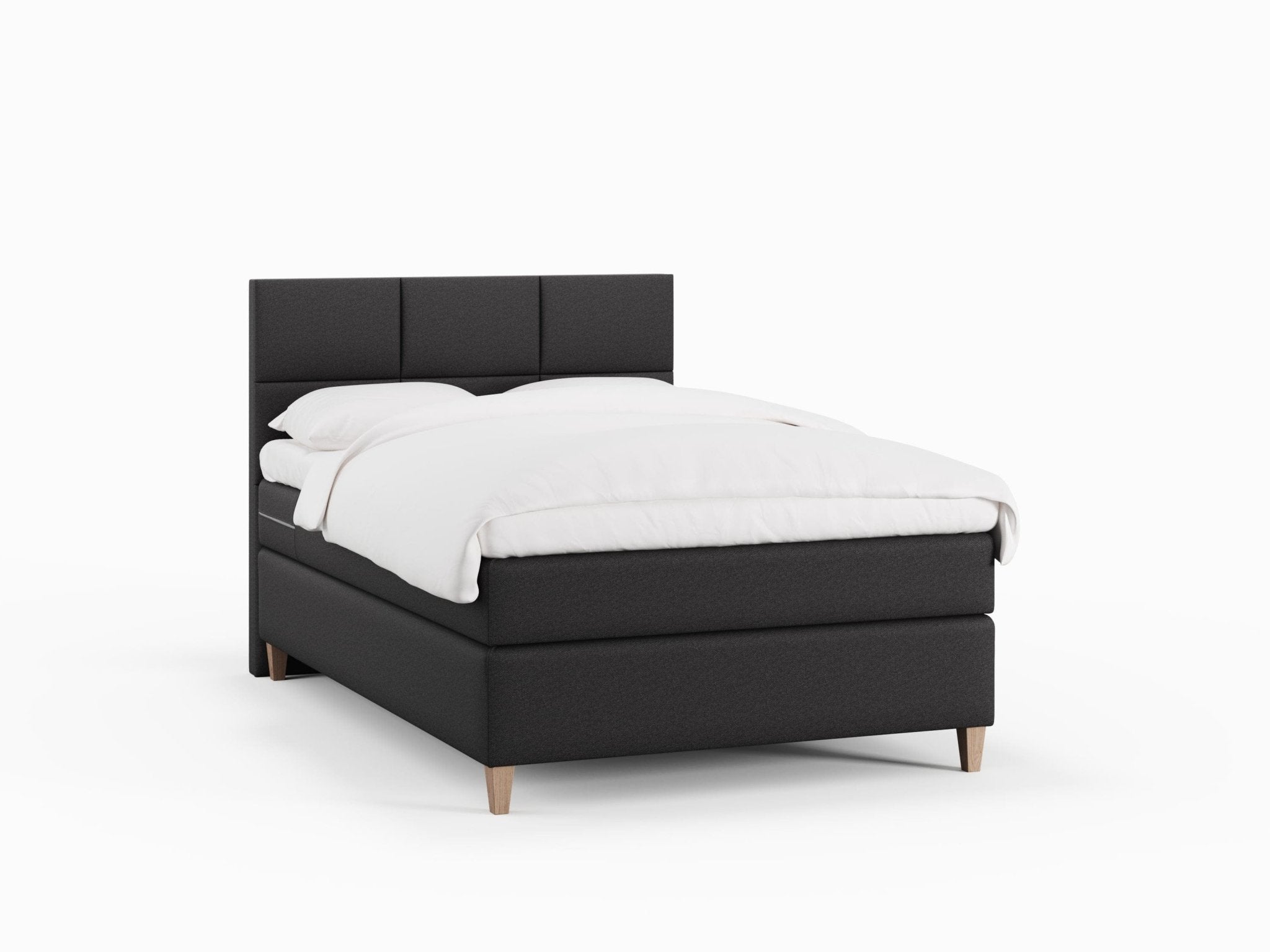 Snefrid Älv 120x200 Antracit Nordic Dream tilbyder senge med skandinavisk design og højkvalitets materialer. Oplev perfekt komfort for en god nattesøvn. Bestil din i dag!