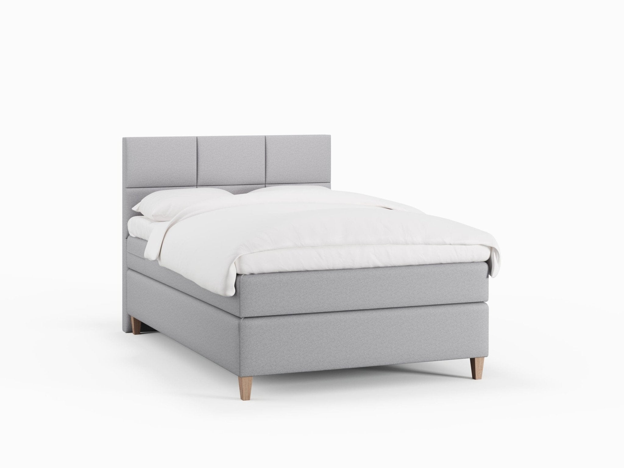 Snefrid Älv 120x200 Lys grå Nordic Dream tilbyder senge med skandinavisk design og højkvalitets materialer. Oplev perfekt komfort for en god nattesøvn. Bestil din i dag!