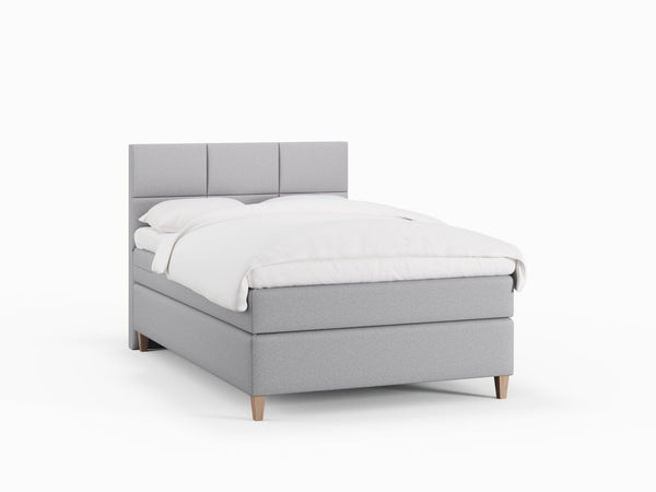 Snefrid Älv 120x200 Lys grå Nordic Dream tilbyder senge med skandinavisk design og højkvalitets materialer. Oplev perfekt komfort for en god nattesøvn. Bestil din i dag!