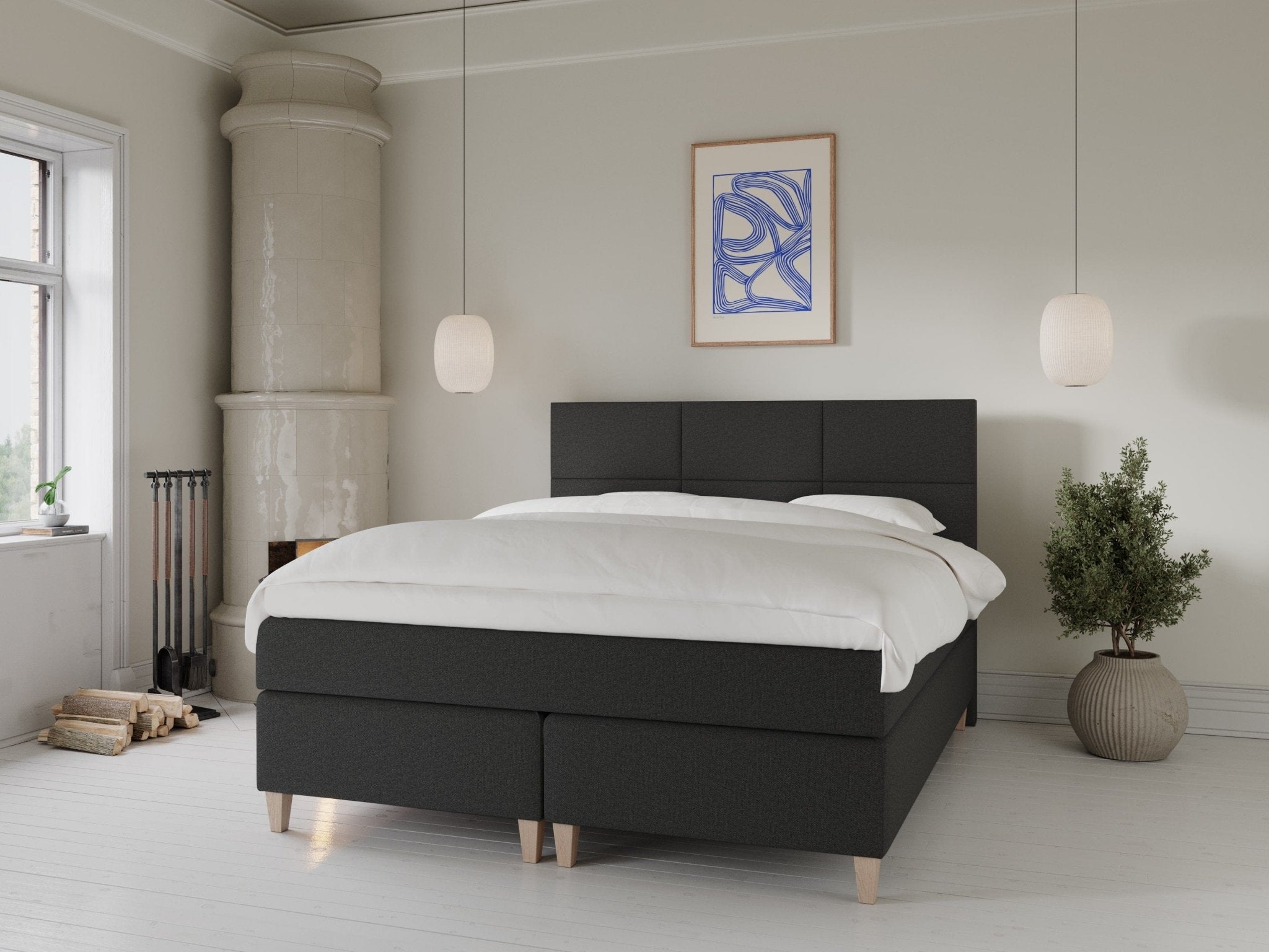 Snefrid Fjord 180x210 Antracit Nordic Dream tilbyder senge med skandinavisk design og højkvalitets materialer. Oplev perfekt komfort for en god nattesøvn. Bestil din i dag!