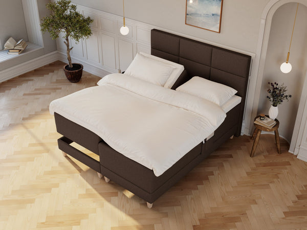 Aura Nordlys 180x210 Mørk brun Nordic Dream tilbyder senge med skandinavisk design og højkvalitets materialer. Oplev perfekt komfort for en god nattesøvn. Bestil din i dag!