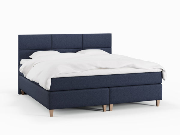 Snefrid Älv 220x220 Dyb blå Nordic Dream tilbyder senge med skandinavisk design og højkvalitets materialer. Oplev perfekt komfort for en god nattesøvn. Bestil din i dag!