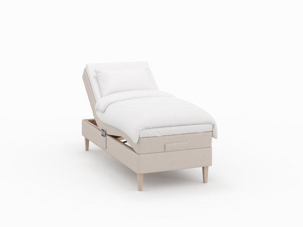 Ragna Fjord 80x200 Sand Nordic Dream tilbyder senge med skandinavisk design og højkvalitets materialer. Oplev perfekt komfort for en god nattesøvn. Bestil din i dag!