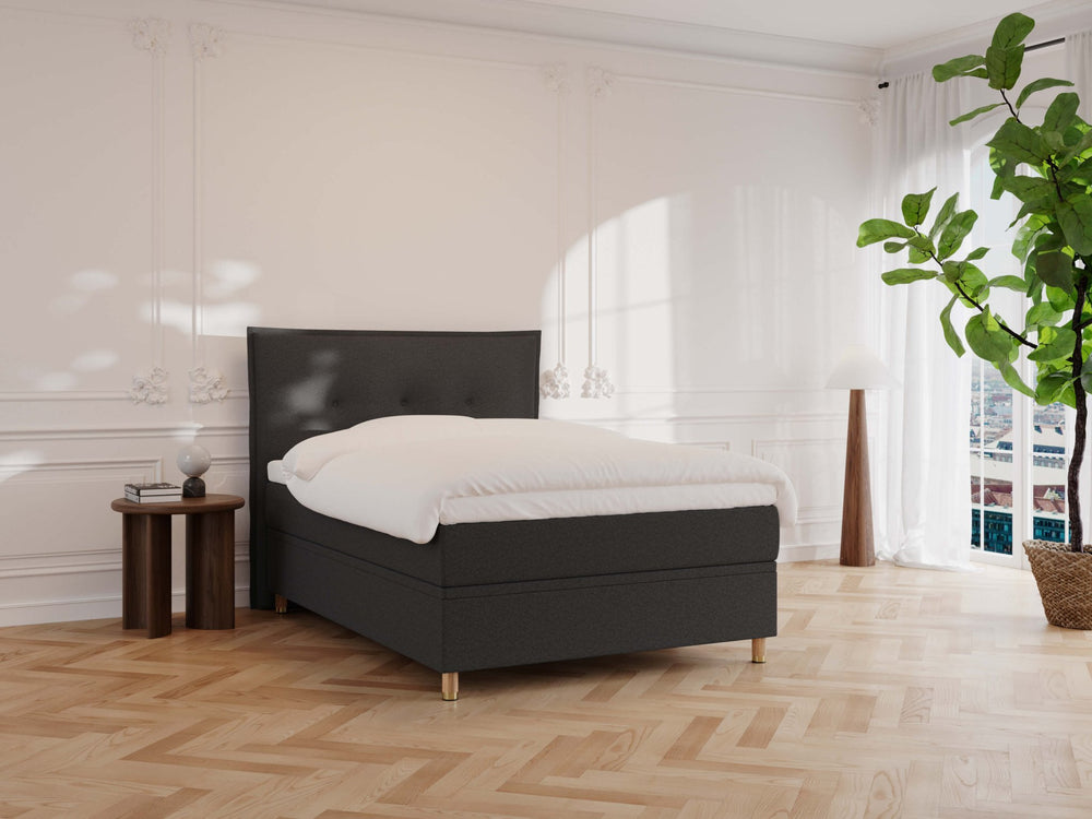 Alva Älv 140x200 Antracit Nordic Dream tilbyder senge med skandinavisk design og højkvalitets materialer. Oplev perfekt komfort for en god nattesøvn. Bestil din i dag!