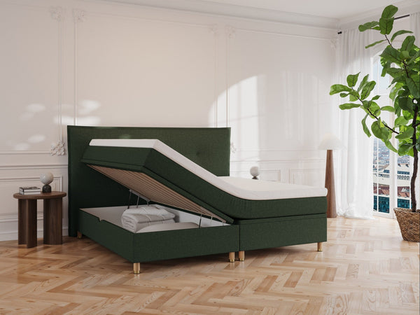 Alva Fjord 220x220 Dyb Grøn Nordic Dream tilbyder senge med skandinavisk design og højkvalitets materialer. Oplev perfekt komfort for en god nattesøvn. Bestil din i dag!