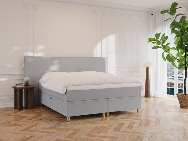 Alva Nordlys 180x210 Lys grå Nordic Dream tilbyder senge med skandinavisk design og højkvalitets materialer. Oplev perfekt komfort for en god nattesøvn. Bestil din i dag!