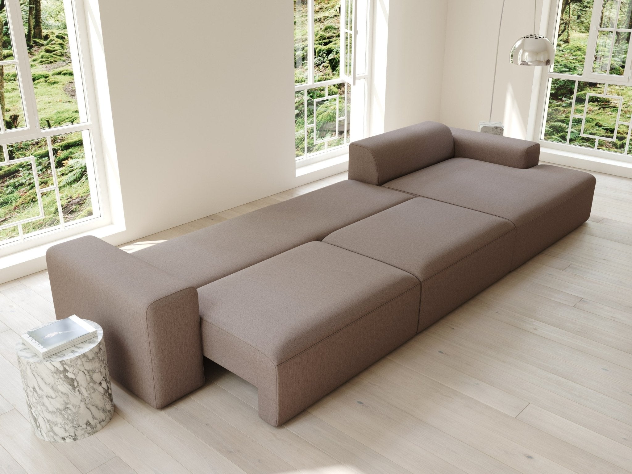 Aria | 150x365 | Mocha - Chaiselong - Højre - Nordic Dream