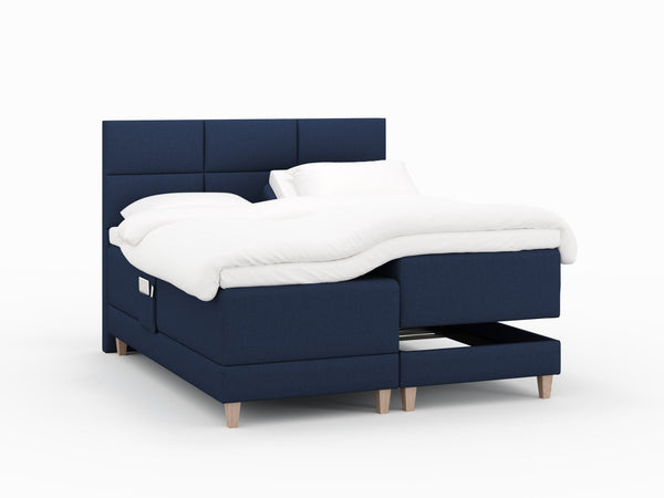 Aura Nordlys 180x210 Dyb blå Nordic Dream tilbyder senge med skandinavisk design og højkvalitets materialer. Oplev perfekt komfort for en god nattesøvn. Bestil din i dag!