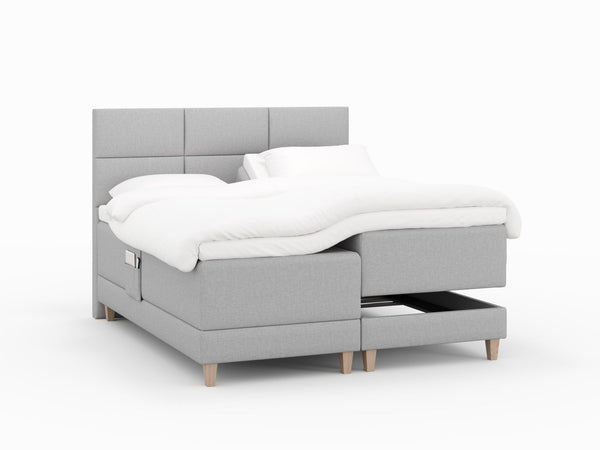 Aura Nordlys 180x210 Lys grå Nordic Dream tilbyder senge med skandinavisk design og højkvalitets materialer. Oplev perfekt komfort for en god nattesøvn. Bestil din i dag!