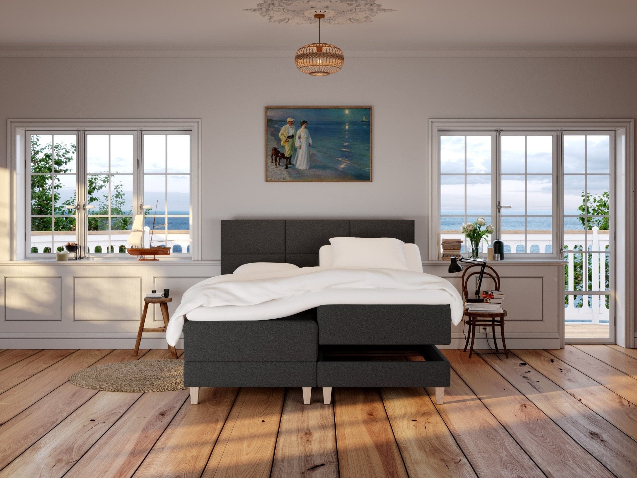 Aura Älv 180x200 Antracit Nordic Dream tilbyder senge med skandinavisk design og højkvalitets materialer. Oplev perfekt komfort for en god nattesøvn. Bestil din i dag!