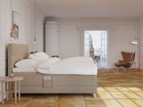Aura Fjord 160x200 Bouclé latte Nordic Dream tilbyder senge med skandinavisk design og højkvalitets materialer. Oplev perfekt komfort for en god nattesøvn. Bestil din i dag!
