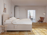 Aura Fjord 180x200 Sand Nordic Dream tilbyder senge med skandinavisk design og højkvalitets materialer. Oplev perfekt komfort for en god nattesøvn. Bestil din i dag!