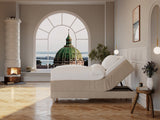 Aura Nordlys 90x200 Bouclé latte Nordic Dream tilbyder senge med skandinavisk design og højkvalitets materialer. Oplev perfekt komfort for en god nattesøvn. Bestil din i dag!