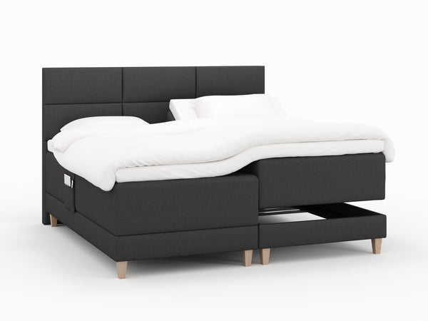 Aura Nordlys 210x210 Antracit Nordic Dream tilbyder senge med skandinavisk design og højkvalitets materialer. Oplev perfekt komfort for en god nattesøvn. Bestil din i dag!