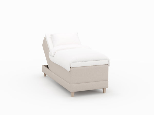 Aura Nordlys 90x210 Sand Nordic Dream tilbyder senge med skandinavisk design og højkvalitets materialer. Oplev perfekt komfort for en god nattesøvn. Bestil din i dag!