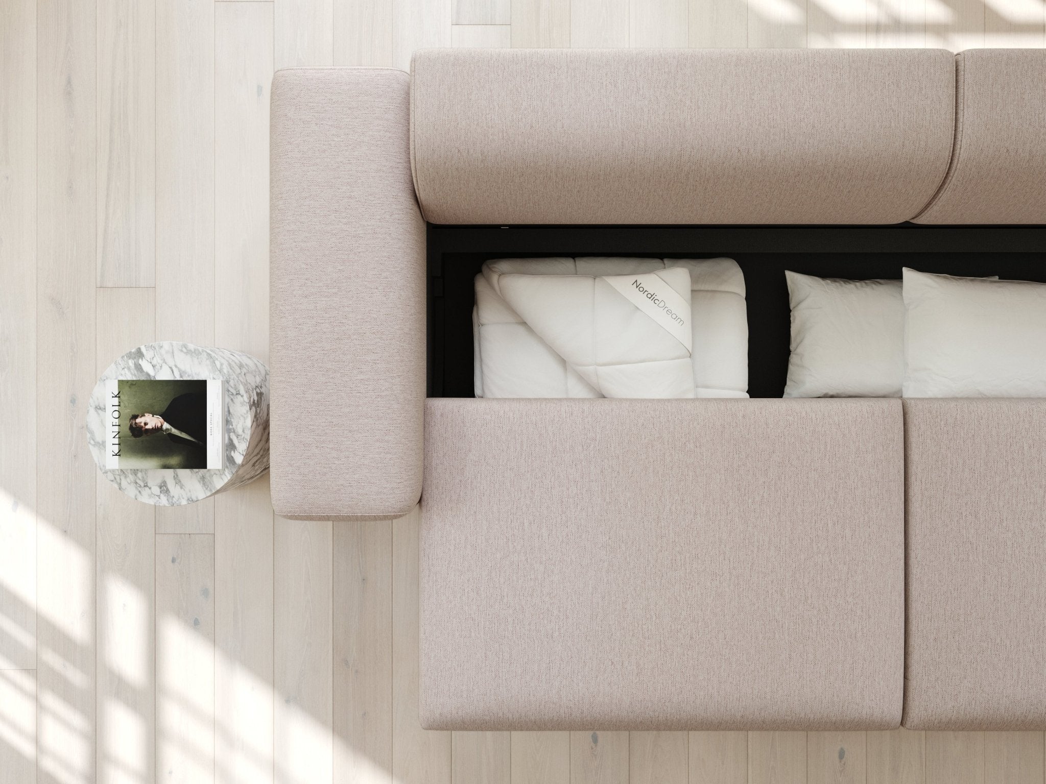 Aria | 150x365 | Macchiato - Chaiselong - Højre - Nordic Dream