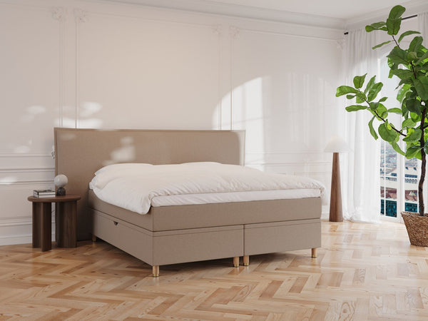 Alva Älv 160x200 Brun Nordic Dream tilbyder senge med skandinavisk design og højkvalitets materialer. Oplev perfekt komfort for en god nattesøvn. Bestil din i dag!