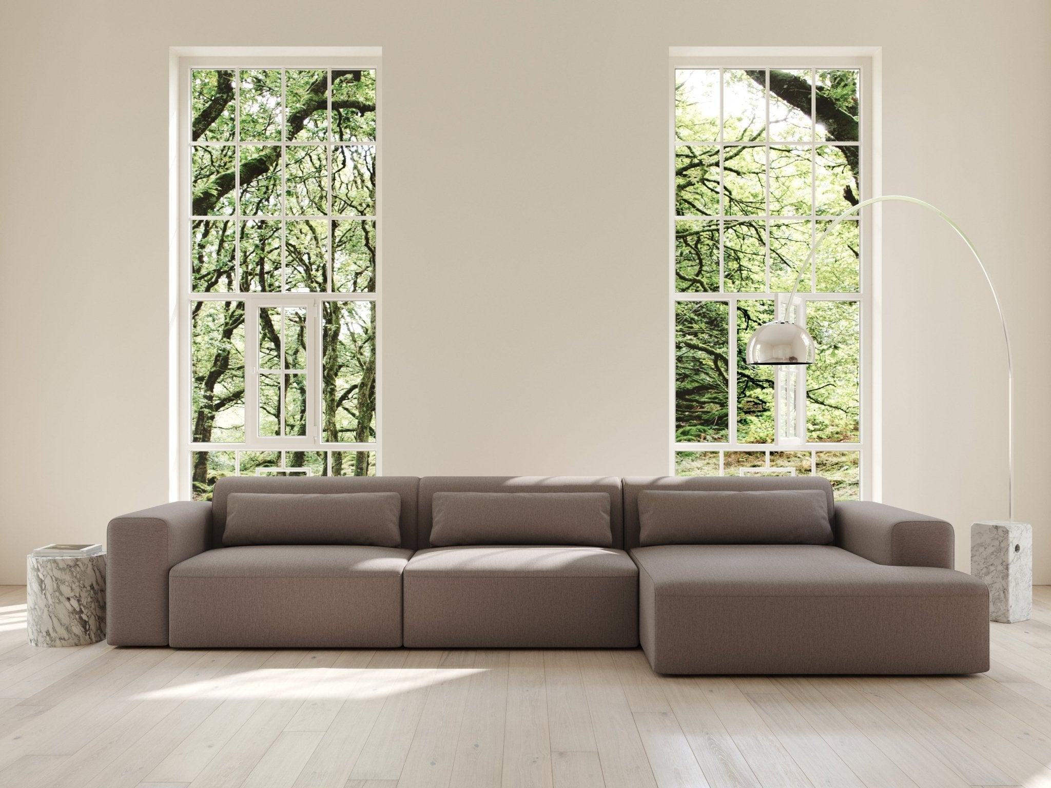 Aria | 150x365 | Mocha - Chaiselong - Venstre - Nordic Dream