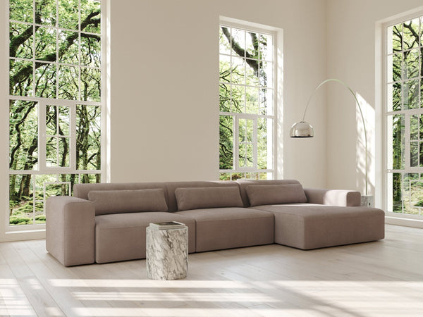 Aria | 150x365 | Bouclé latte - Chaiselong - Venstre - Nordic Dream