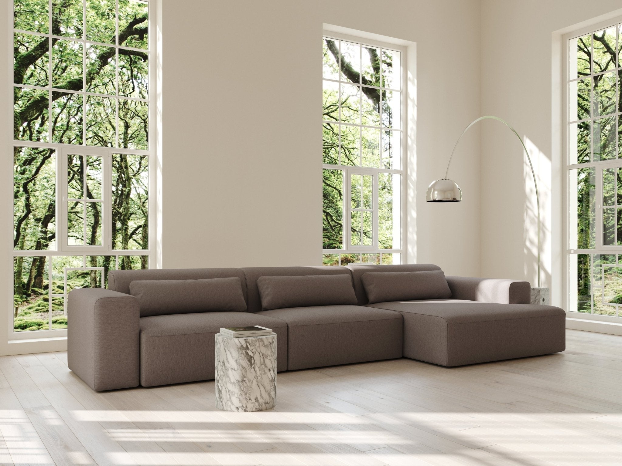 Aria | 150x365 | Mocha - Chaiselong - Venstre - Nordic Dream