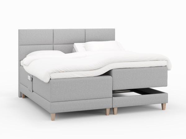 Aura Nordlys 210x210 Lys grå Nordic Dream tilbyder senge med skandinavisk design og højkvalitets materialer. Oplev perfekt komfort for en god nattesøvn. Bestil din i dag!