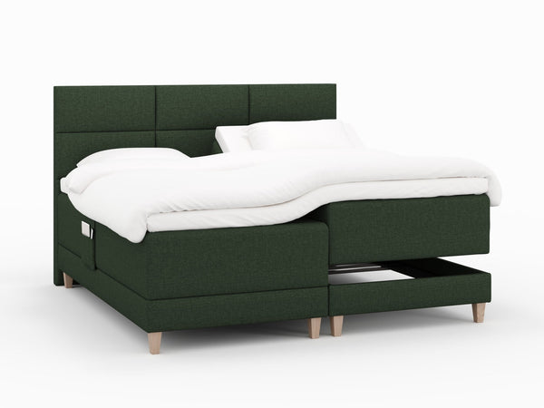 Aura Nordlys 210x210 Dyb grøn Nordic Dream tilbyder senge med skandinavisk design og højkvalitets materialer. Oplev perfekt komfort for en god nattesøvn. Bestil din i dag!