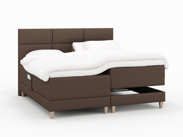 Aura Nordlys 210x210 Mørk brun Nordic Dream tilbyder senge med skandinavisk design og højkvalitets materialer. Oplev perfekt komfort for en god nattesøvn. Bestil din i dag!
