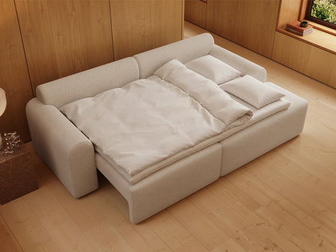 Calaia | 133x200 | Bouclé off white | 357 - Nordic Dream Senge