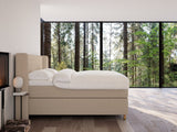 Eira Fjord 210x210 Sand Nordic Dream tilbyder senge med skandinavisk design og højkvalitets materialer. Oplev perfekt komfort for en god nattesøvn. Bestil din i dag!