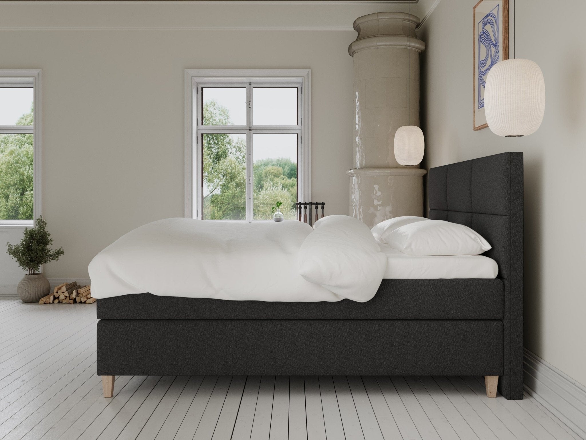 Snefrid Fjord 180x210 Antracit Nordic Dream tilbyder senge med skandinavisk design og højkvalitets materialer. Oplev perfekt komfort for en god nattesøvn. Bestil din i dag!