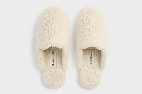 Slippers | Cream wool