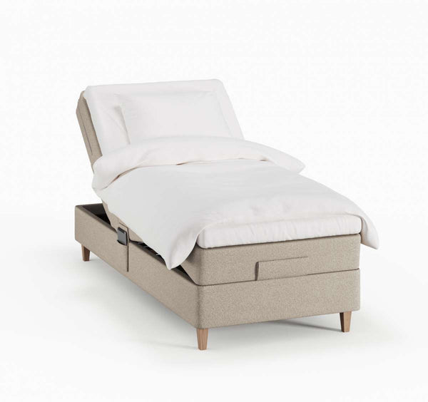 Ragna Fjäll 90x200 Sand Nordic Dream tilbyder senge med skandinavisk design og højkvalitets materialer. Oplev perfekt komfort for en god nattesøvn. Bestil din i dag!