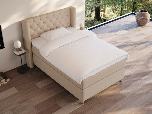 Eira Fjord 140x200 Sand Nordic Dream tilbyder senge med skandinavisk design og højkvalitets materialer. Oplev perfekt komfort for en god nattesøvn. Bestil din i dag!