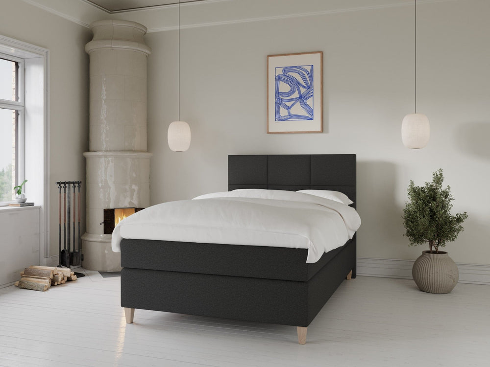 Snefrid Fjord 120x200 Antracit Nordic Dream tilbyder senge med skandinavisk design og højkvalitets materialer. Oplev perfekt komfort for en god nattesøvn. Bestil din i dag!