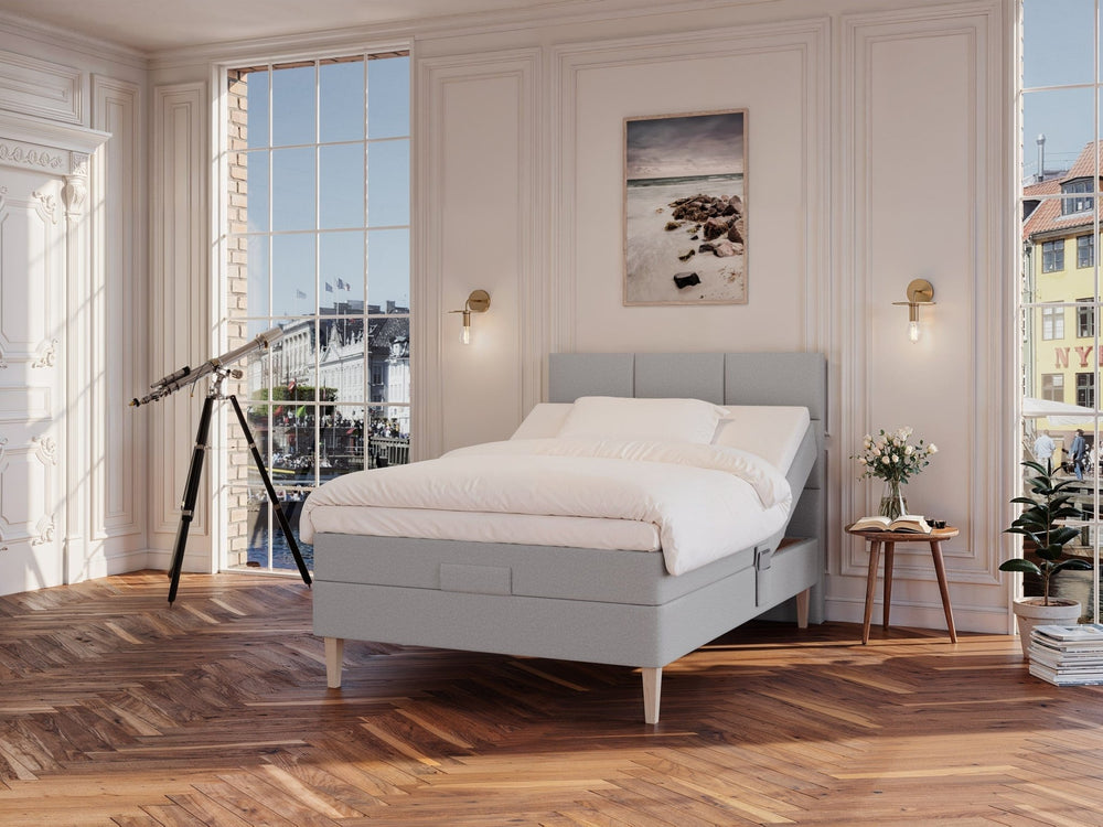 Ragna Nordlys 140x200 Lys grå Nordic Dream tilbyder senge med skandinavisk design og højkvalitets materialer. Oplev perfekt komfort for en god nattesøvn. Bestil din i dag!