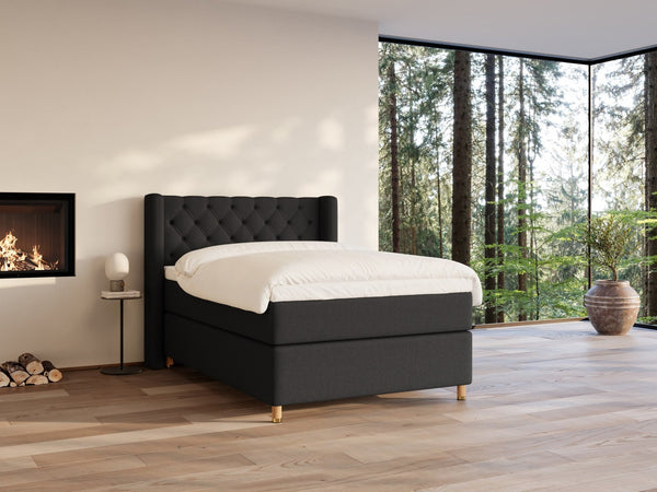 Eira Fjord 140x200 Antracit Nordic Dream tilbyder senge med skandinavisk design og højkvalitets materialer. Oplev perfekt komfort for en god nattesøvn. Bestil din i dag!