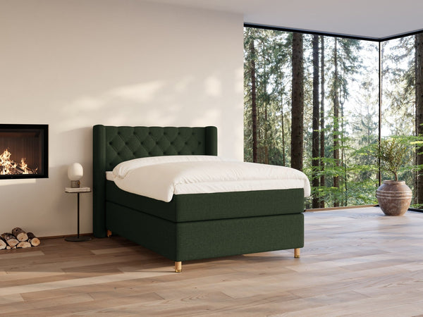 Eira Fjord 140x200 Dyb grøn Nordic Dream tilbyder senge med skandinavisk design og højkvalitets materialer. Oplev perfekt komfort for en god nattesøvn. Bestil din i dag!
