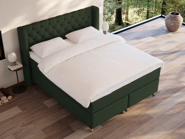 Eira Fjord 180x200 Dyb grøn Nordic Dream tilbyder senge med skandinavisk design og højkvalitets materialer. Oplev perfekt komfort for en god nattesøvn. Bestil din i dag!