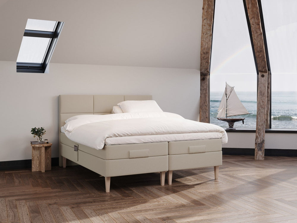 Ragna Fjord 180x200 Sand Nordic Dream tilbyder senge med skandinavisk design og højkvalitets materialer. Oplev perfekt komfort for en god nattesøvn. Bestil din i dag!