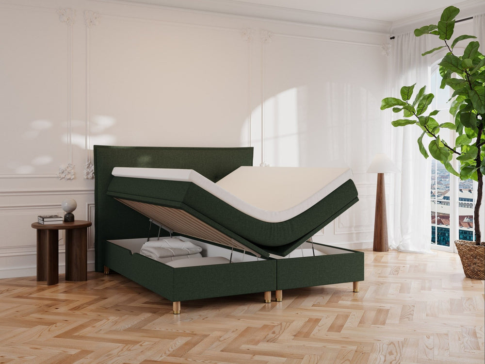 Alva Fjord 160x210 Dyb Grøn Nordic Dream tilbyder senge med skandinavisk design og højkvalitets materialer. Oplev perfekt komfort for en god nattesøvn. Bestil din i dag!