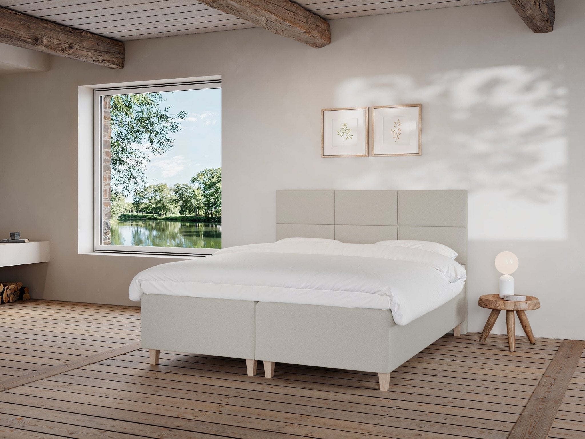 Freja Fjord 180x200 Sand Nordic Dream tilbyder senge med skandinavisk design og højkvalitets materialer. Oplev perfekt komfort for en god nattesøvn. Bestil din i dag!