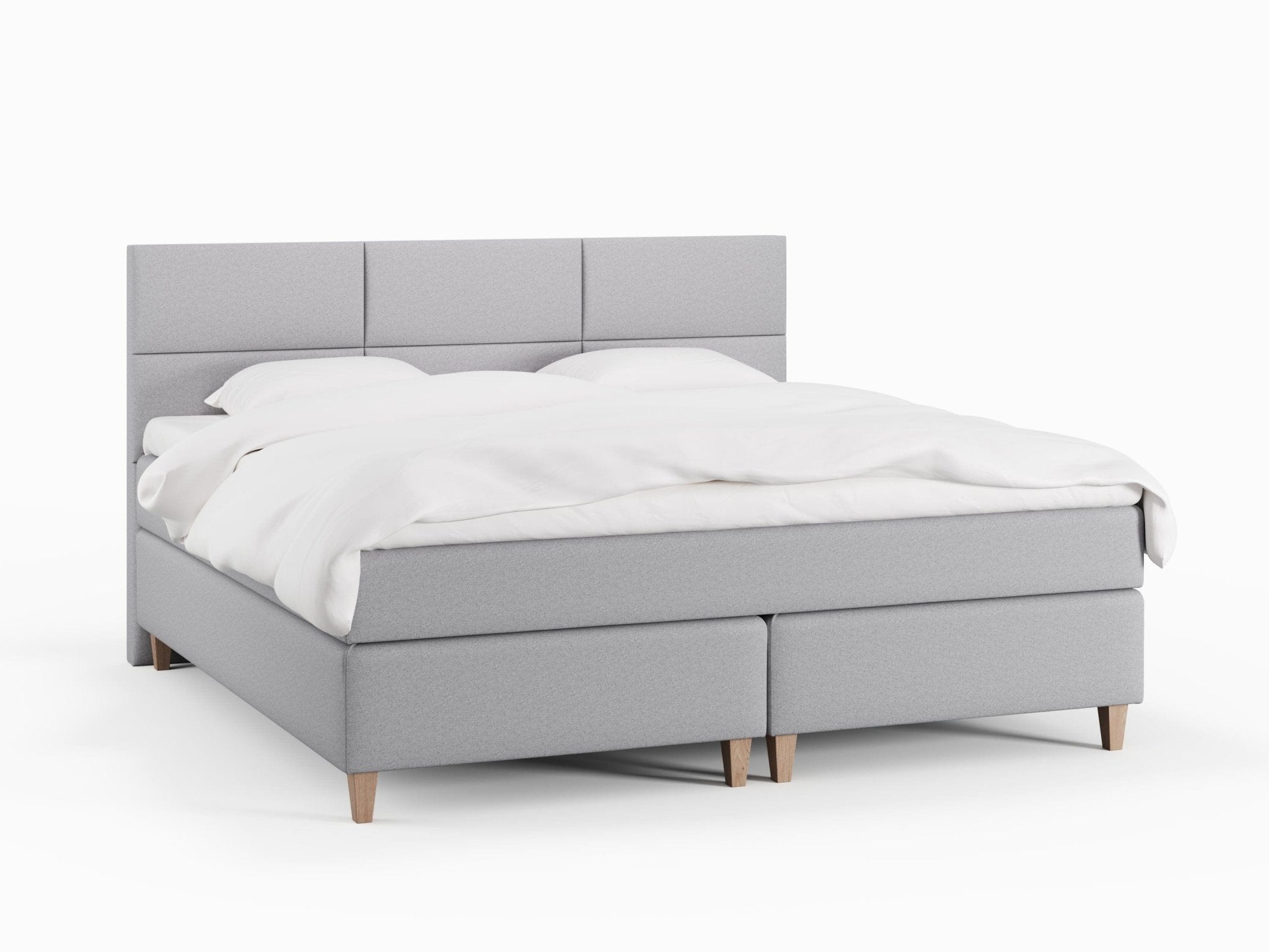 Snefrid Fjäll 210x210 Lys grå Nordic Dream tilbyder senge med skandinavisk design og højkvalitets materialer. Oplev perfekt komfort for en god nattesøvn. Bestil din i dag!