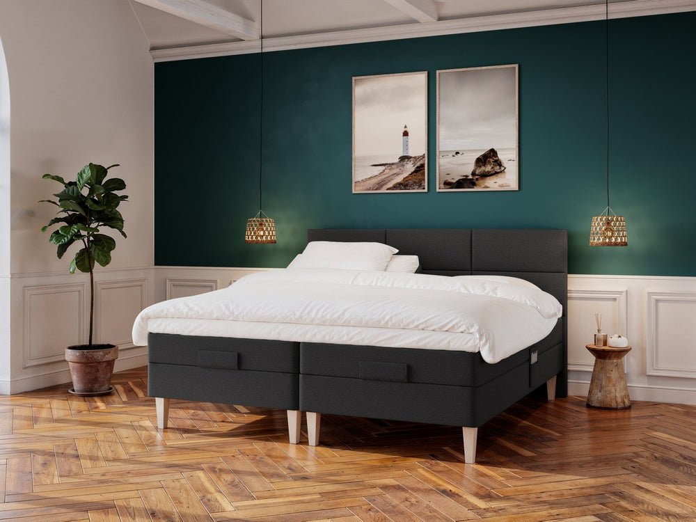 Ragna Fjäll 210x210 Antracit Nordic Dream tilbyder senge med skandinavisk design og højkvalitets materialer. Oplev perfekt komfort for en god nattesøvn. Bestil din i dag!