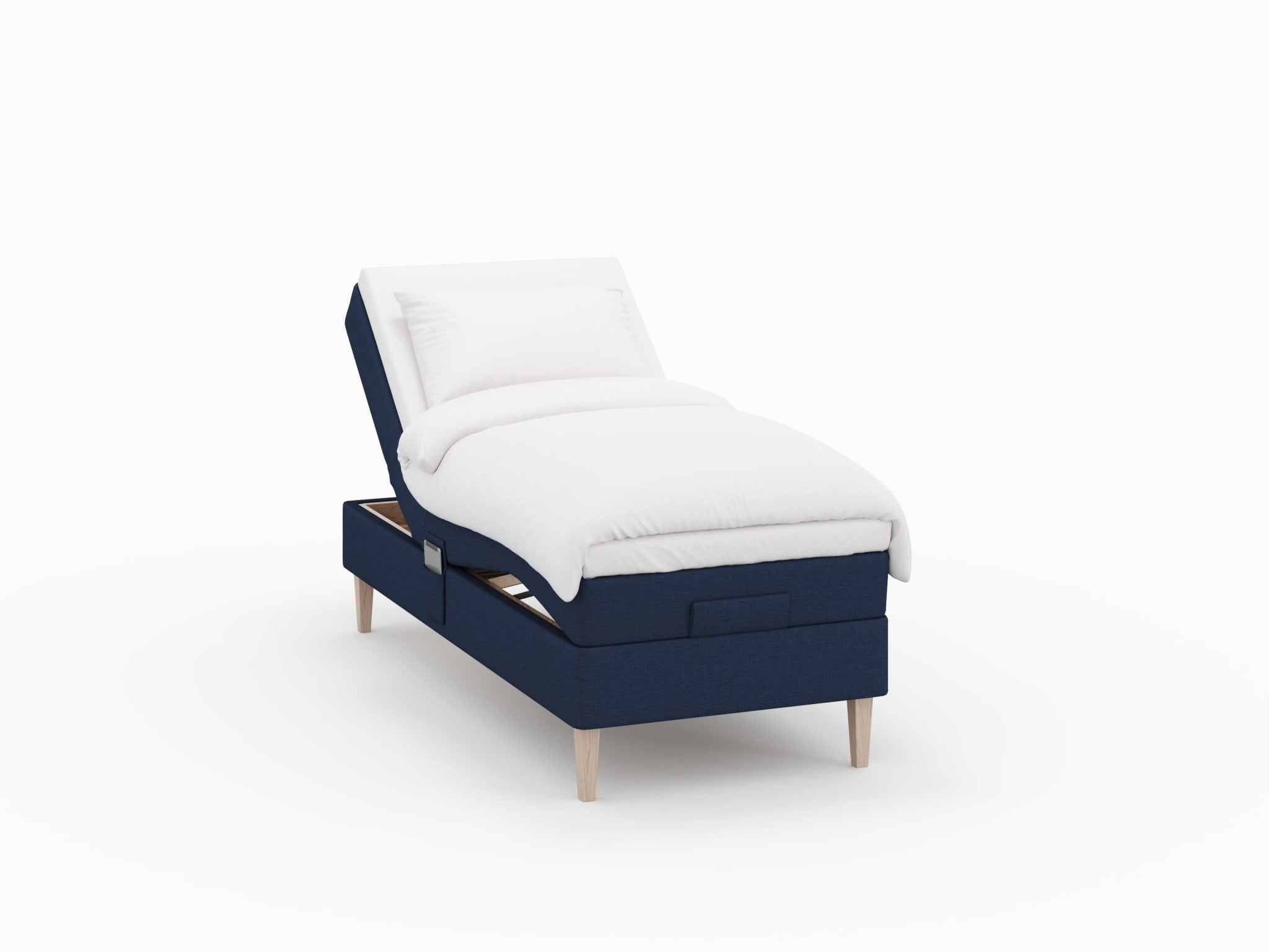 Ragna Fjord 90x210 Dyb blå Nordic Dream tilbyder senge med skandinavisk design og højkvalitets materialer. Oplev perfekt komfort for en god nattesøvn. Bestil din i dag!