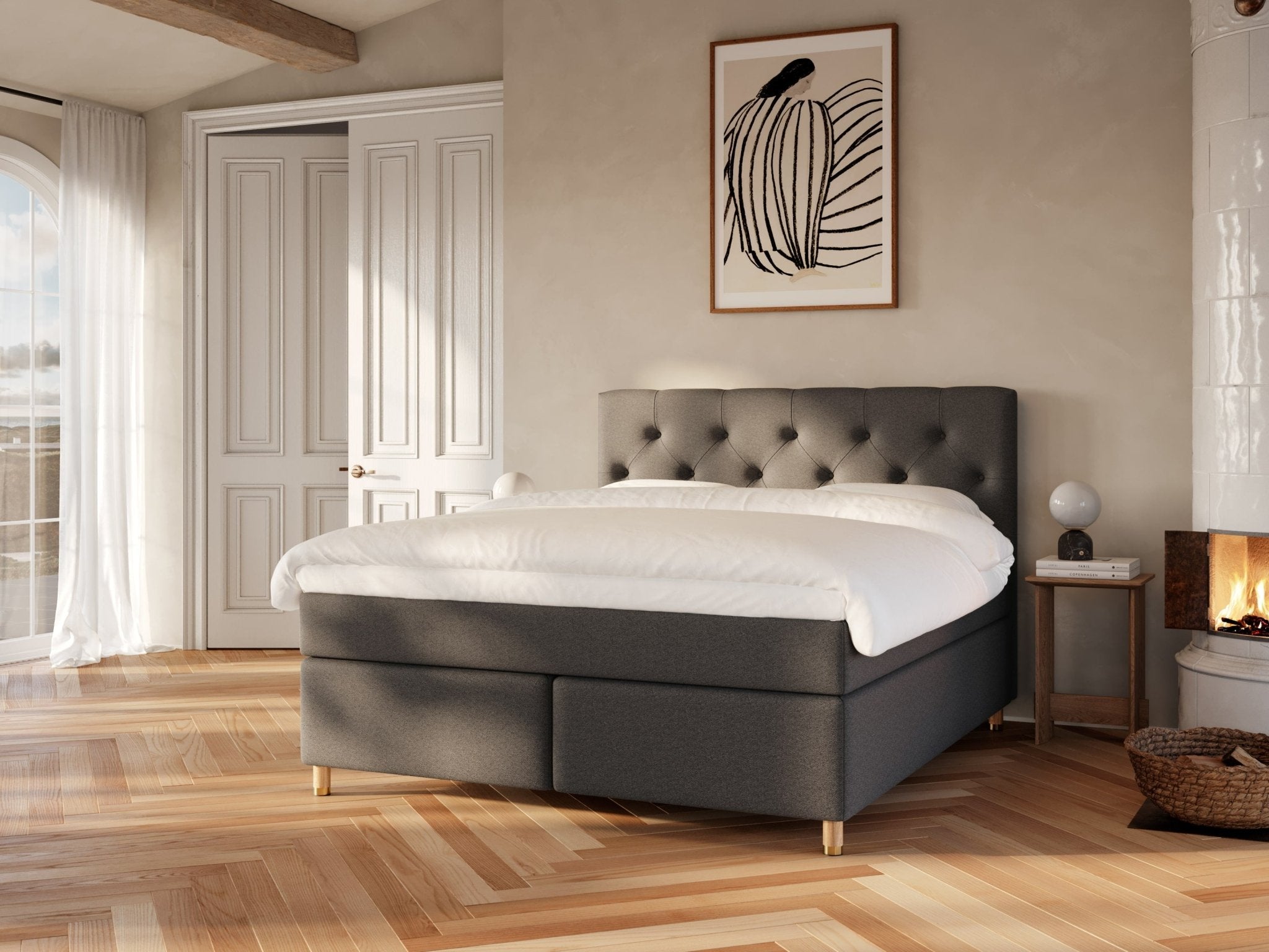 Nora Nordlys 180x200 Antracit Nordic Dream tilbyder senge med skandinavisk design og højkvalitets materialer. Oplev perfekt komfort for en god nattesøvn. Bestil din i dag!