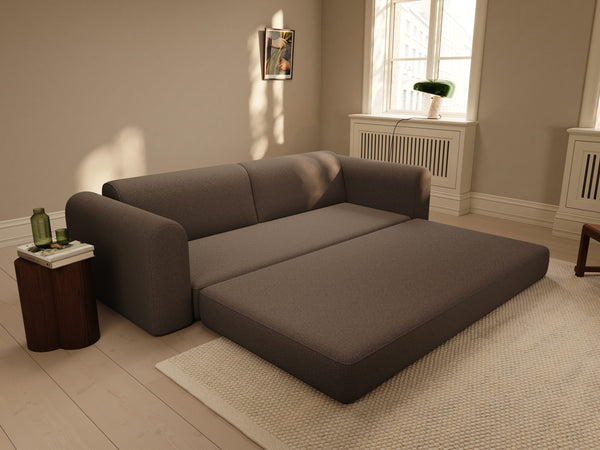 Astra | 200x200 cm | Bouclé mørk brun | 530