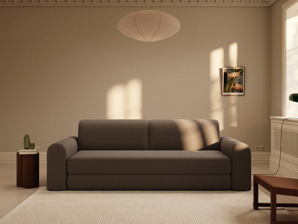 Astra | 200x200 cm | Bouclé mørk brun | 530