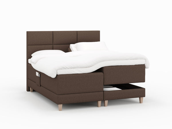 Aura Nordlys 180x210 Mørk brun Nordic Dream tilbyder senge med skandinavisk design og højkvalitets materialer. Oplev perfekt komfort for en god nattesøvn. Bestil din i dag!