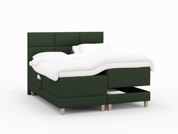Aura Nordlys 180x210 Dyb grøn Nordic Dream tilbyder senge med skandinavisk design og højkvalitets materialer. Oplev perfekt komfort for en god nattesøvn. Bestil din i dag!
