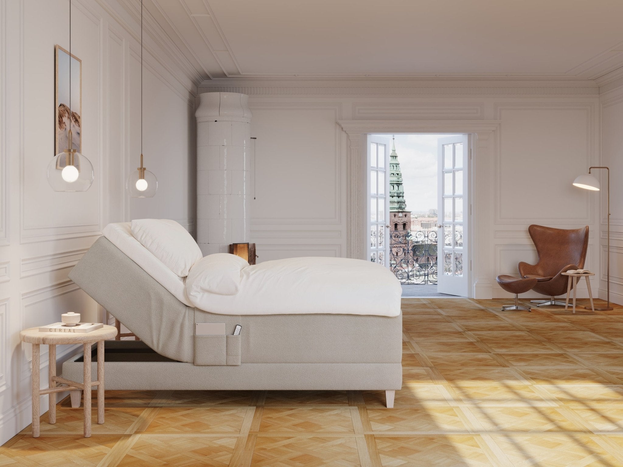 Aura Fjord 90x210 Bouclé cream Nordic Dream tilbyder senge med skandinavisk design og højkvalitets materialer. Oplev perfekt komfort for en god nattesøvn. Bestil din i dag!